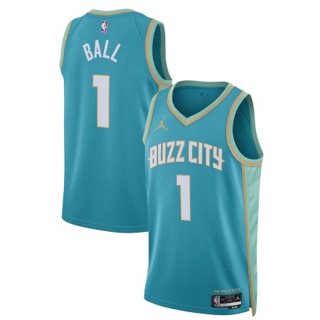 Dres Charlotte Hornets LaMelo Ball Jordan 2023-24 City Edition Teal Swingman